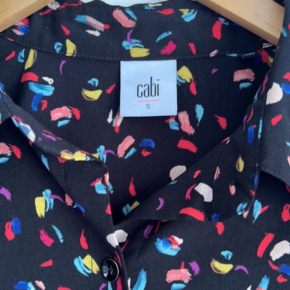 Cabi Black Patterned Blouse - Picture 2 of 7
